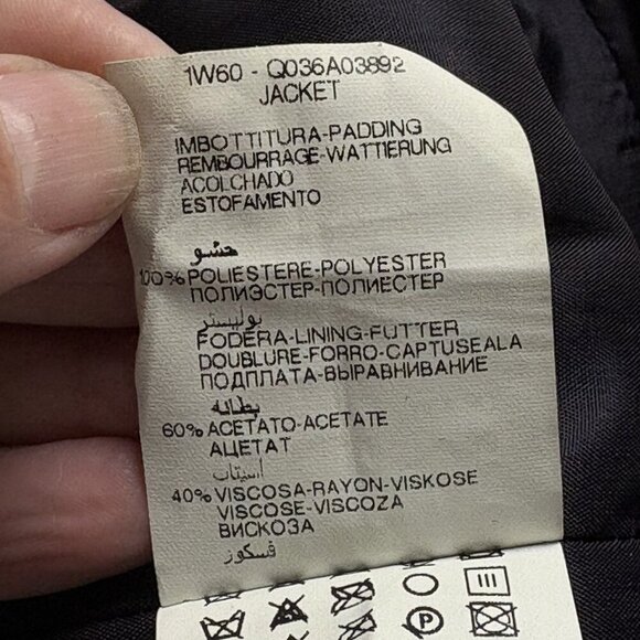 CARACTERE Women Velvet Jacket Blazer Size 6 Purple Lined Floral Collared 35-7 - Picture 9 of 14